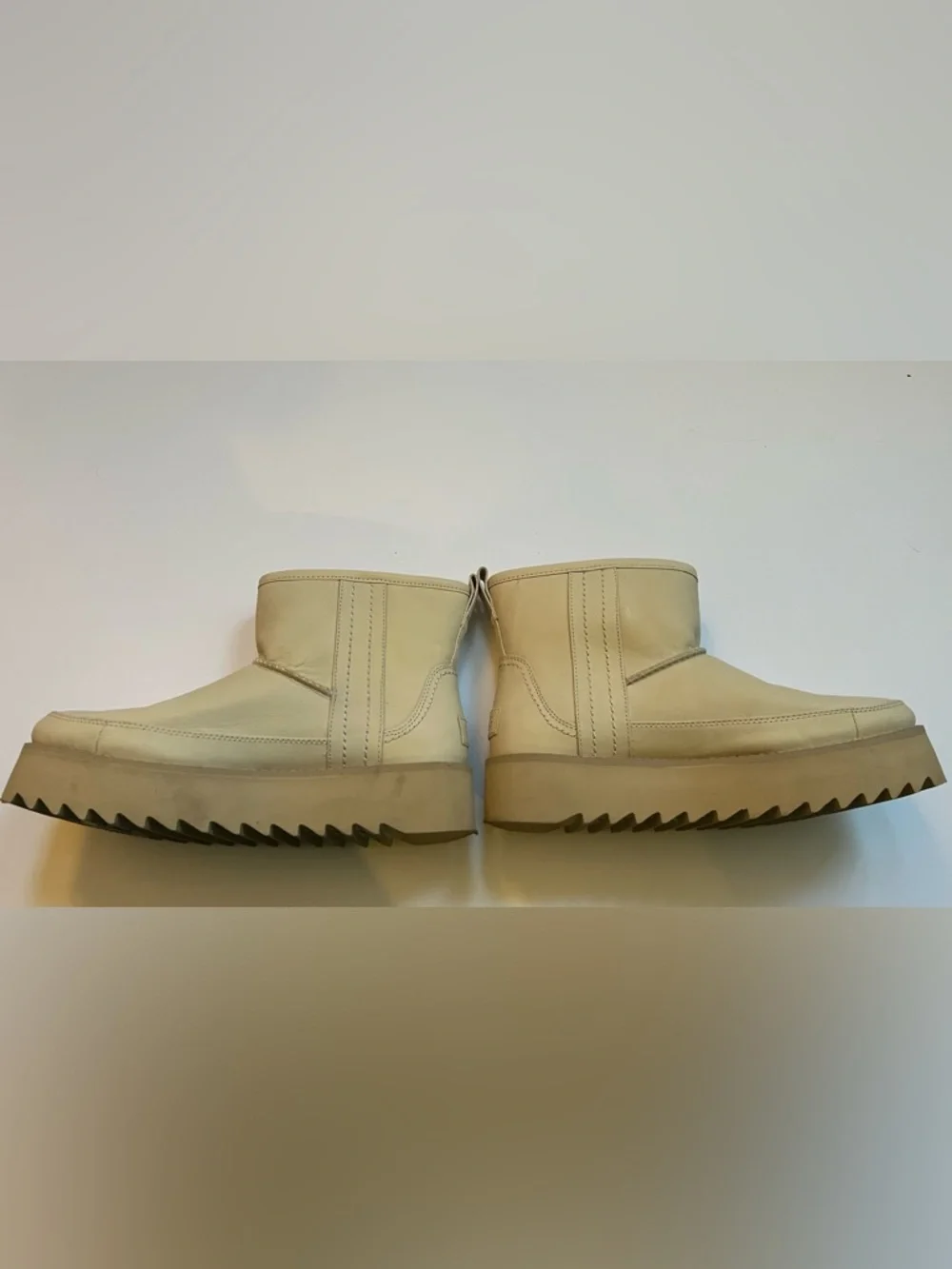 UGG Classic Rebel Biker Mini Boot Bone Size 9